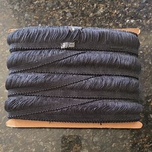 Brush Fringe 2" Trim Black Sewing Crafts